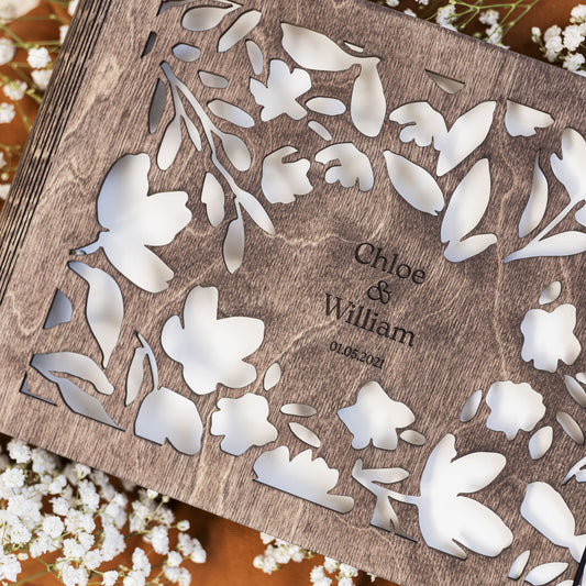 Wooden Photo Album - Floret