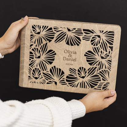 Wooden Photo Album - Orchid