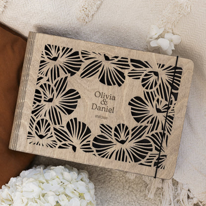 Wooden Photo Album - Orchid
