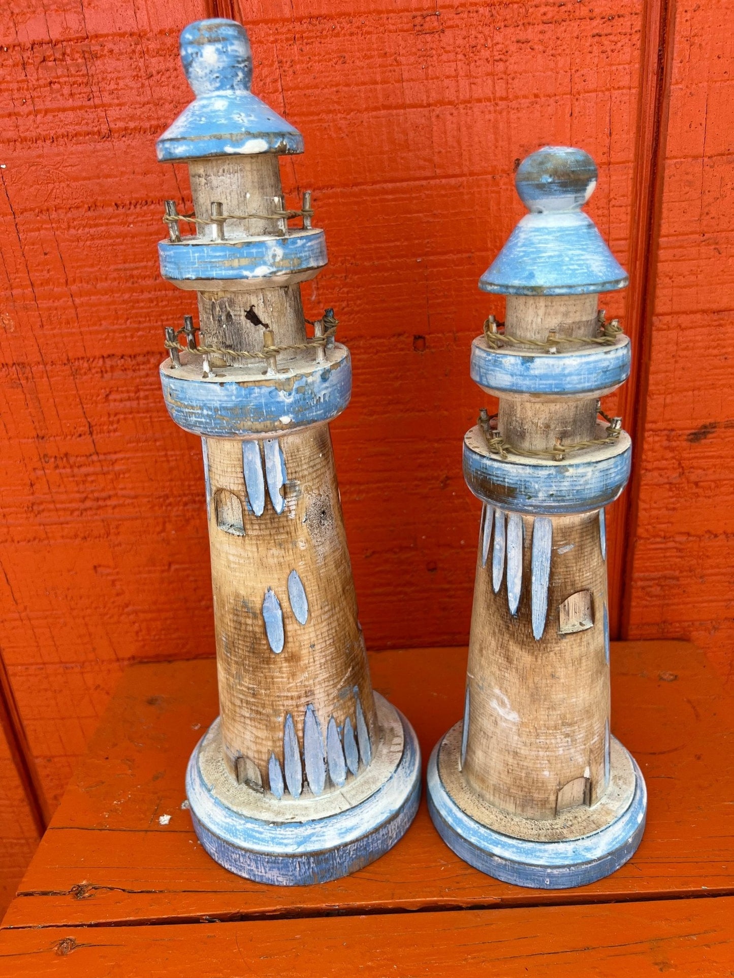 Wooden Lighthouse Figure- 3 Styles and Sizes