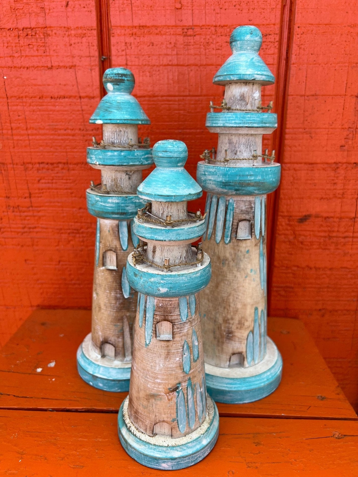 Wooden Lighthouse Figure- 3 Styles and Sizes