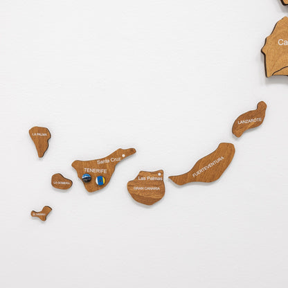 Wooden Map of Spain – Oak