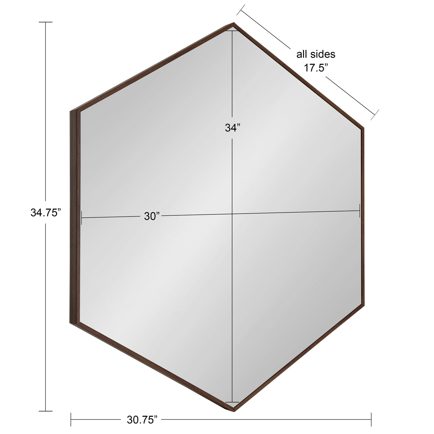 Rhodes Framed Hexagon Wall Mirror