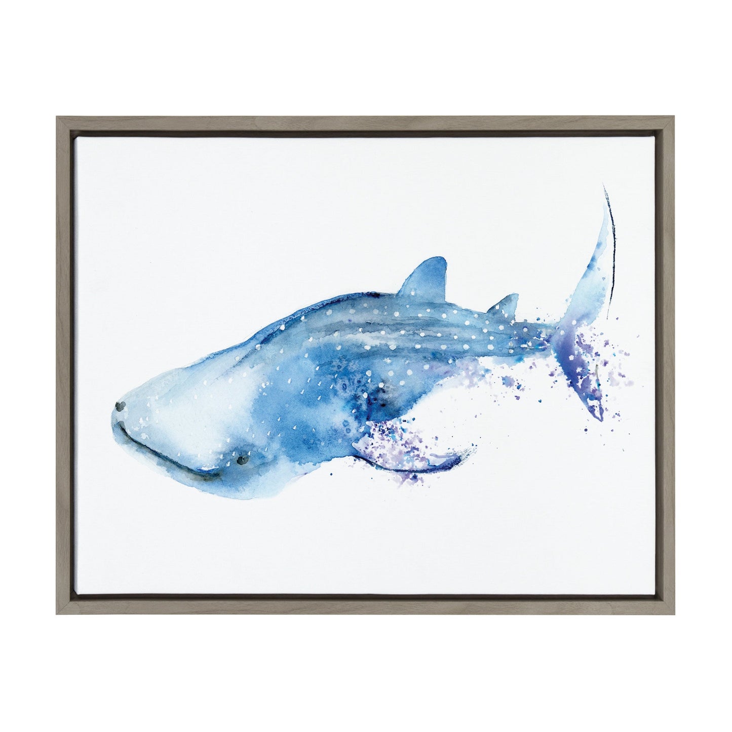 Sylvie Whale Shark Framed Canvas Art by Cathy Zhang