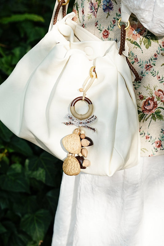"Garden Whisper" Floral Wood Ring Charm