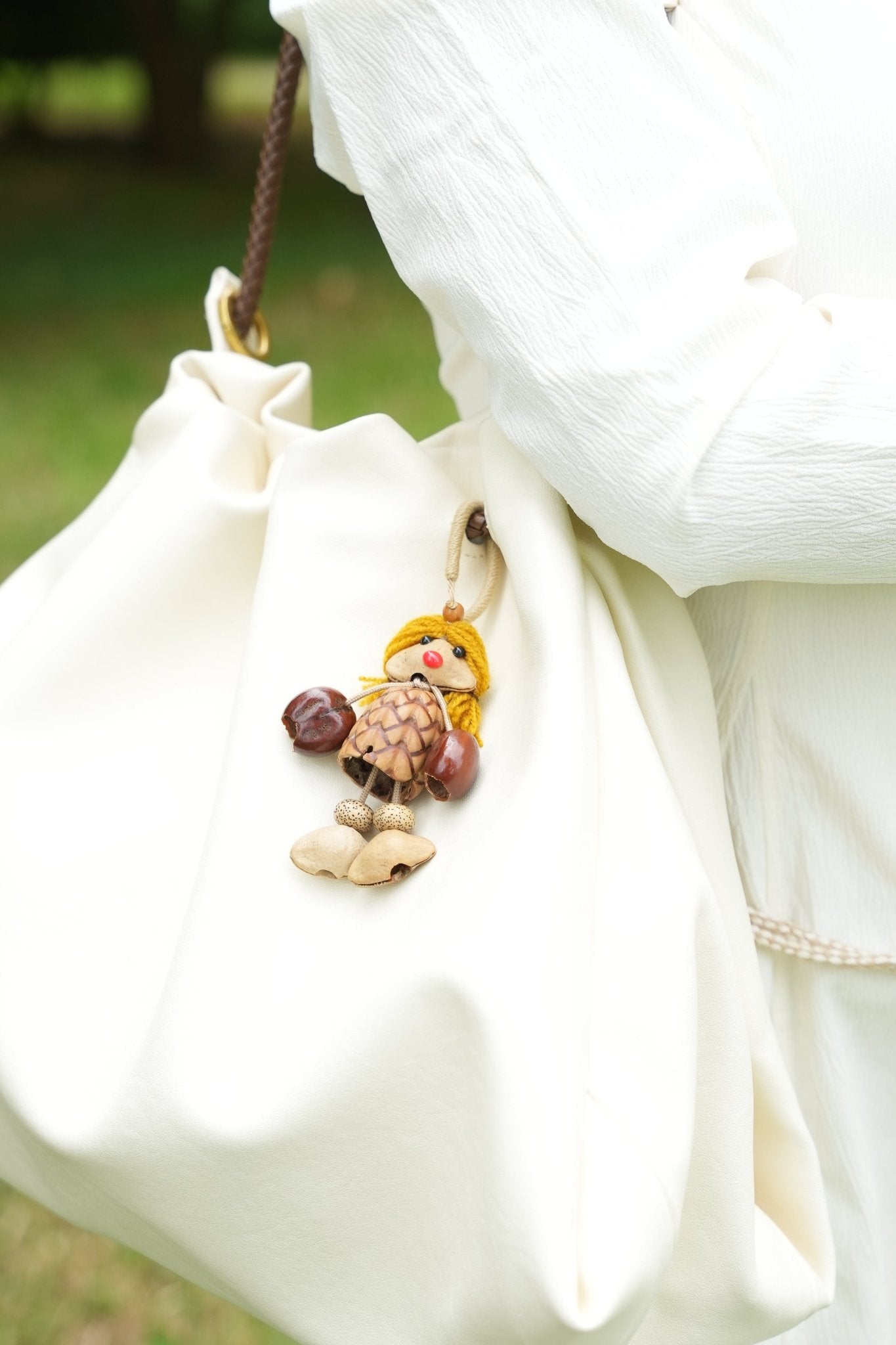 "Pinecone Pixie" Nut Shell Doll Charm