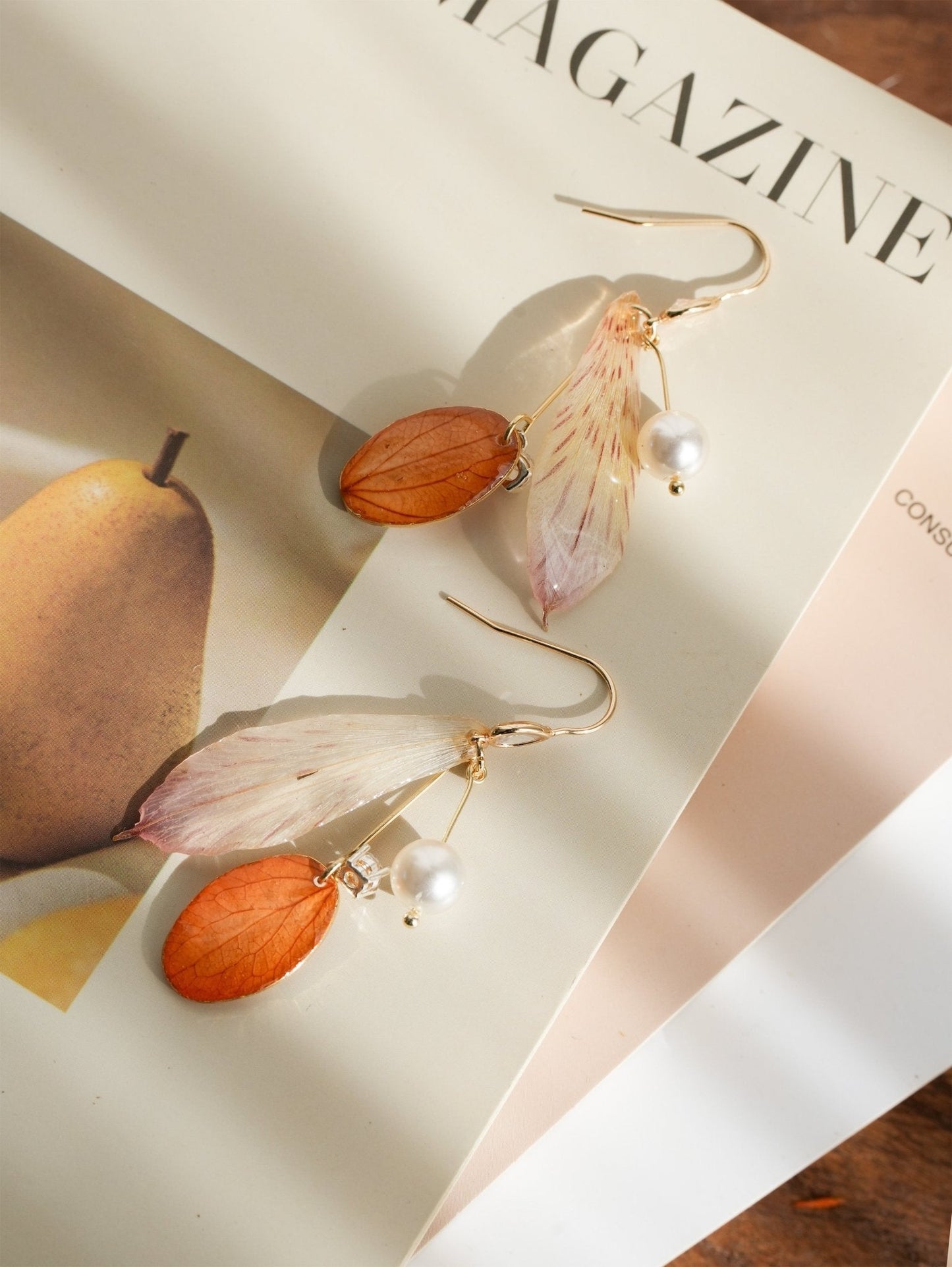 "Fairy Wings" Real Alstroemeria Earrings
