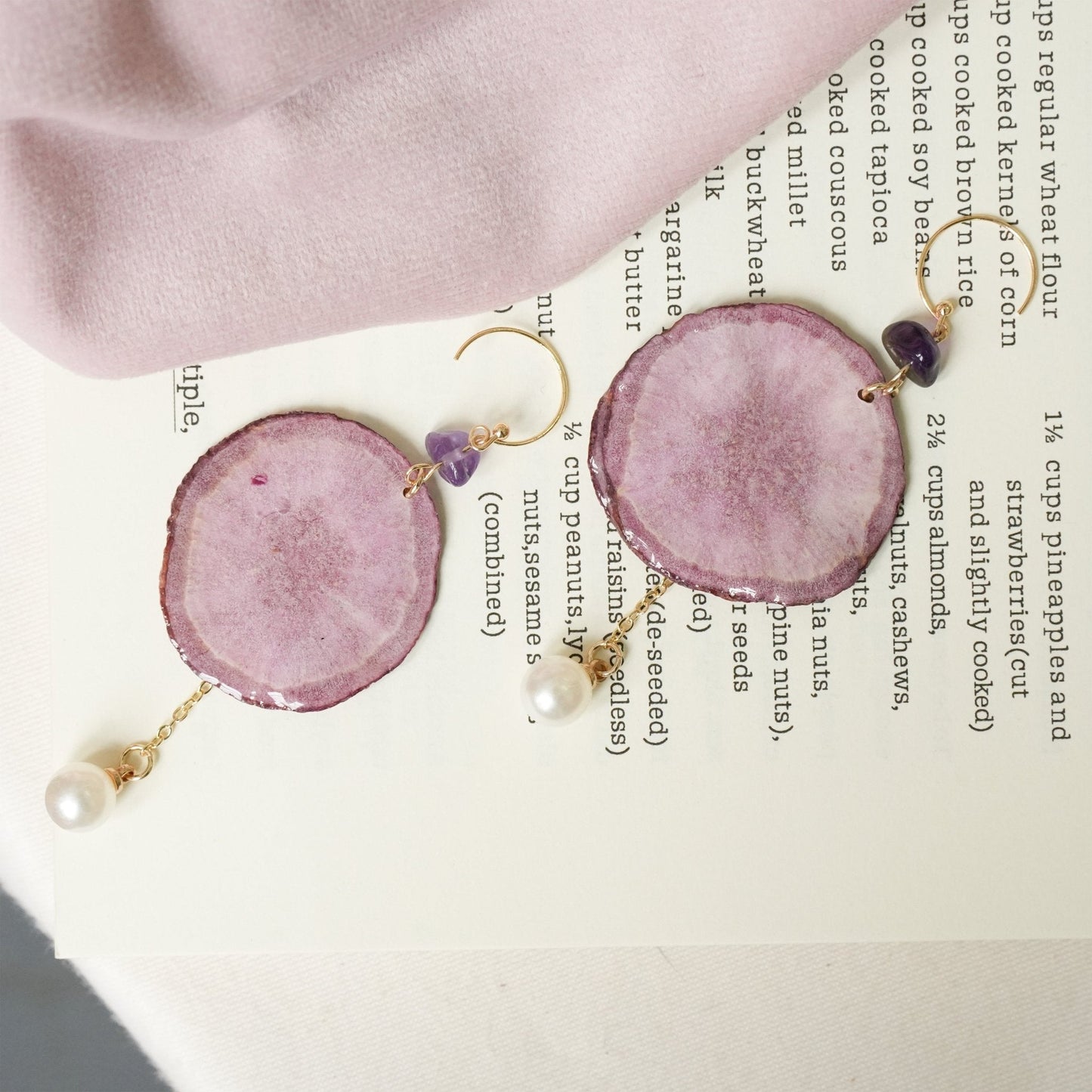 "Harvest Gem" Real Carrot＆Potato Earrings
