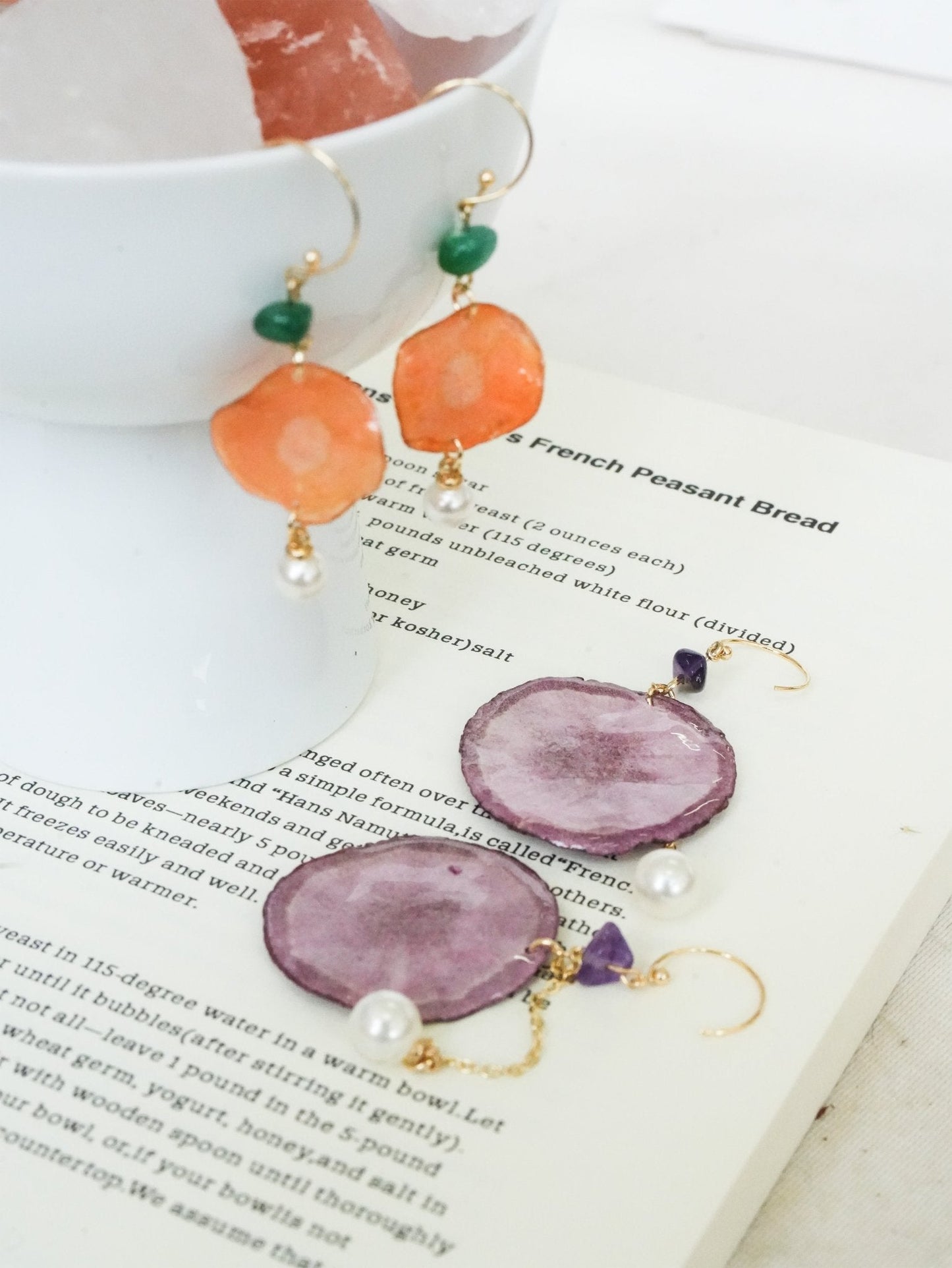 "Harvest Gem" Real Carrot＆Potato Earrings