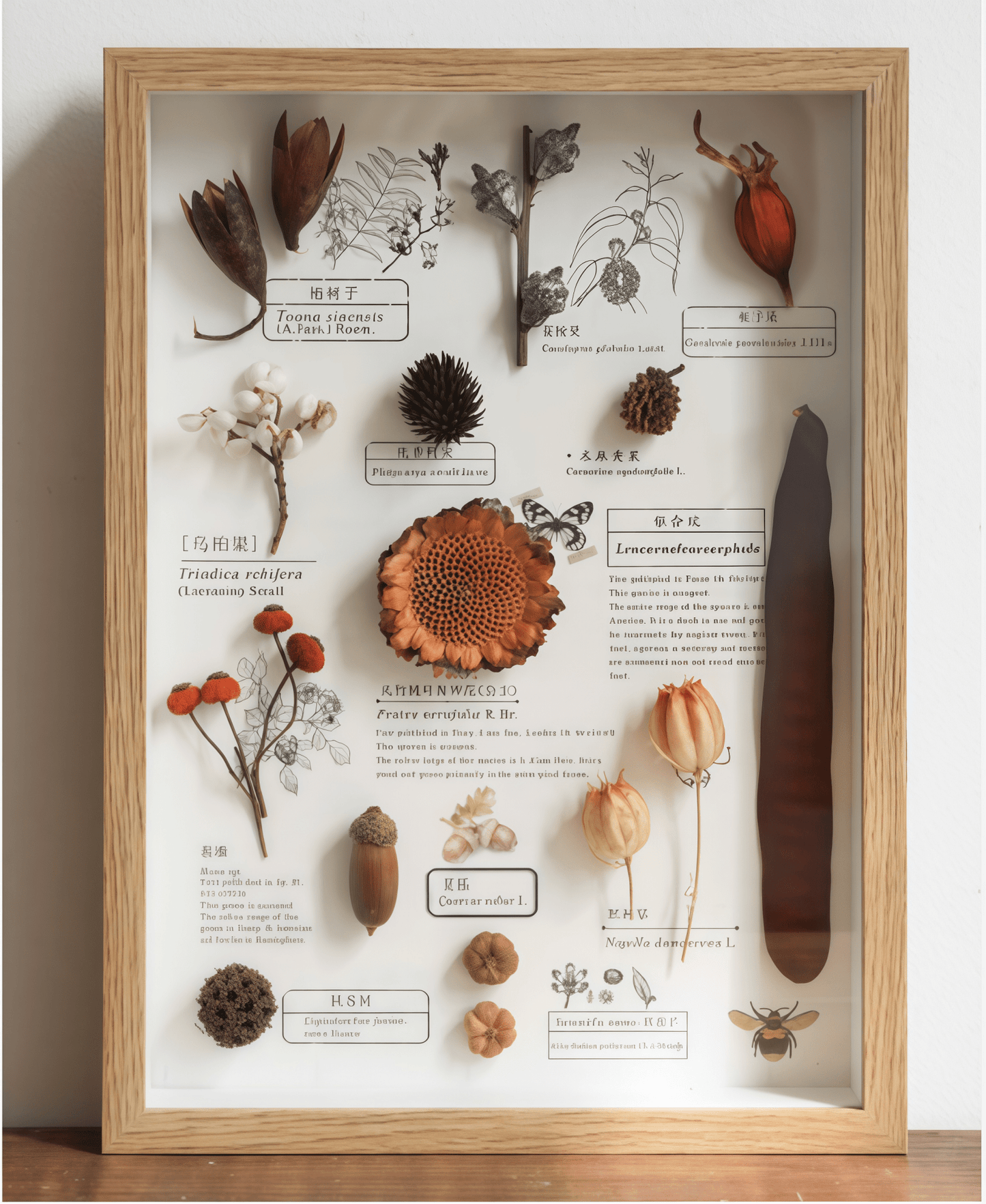 "The Rainforest Seed Vault" Tropical Specimen Shadow Box