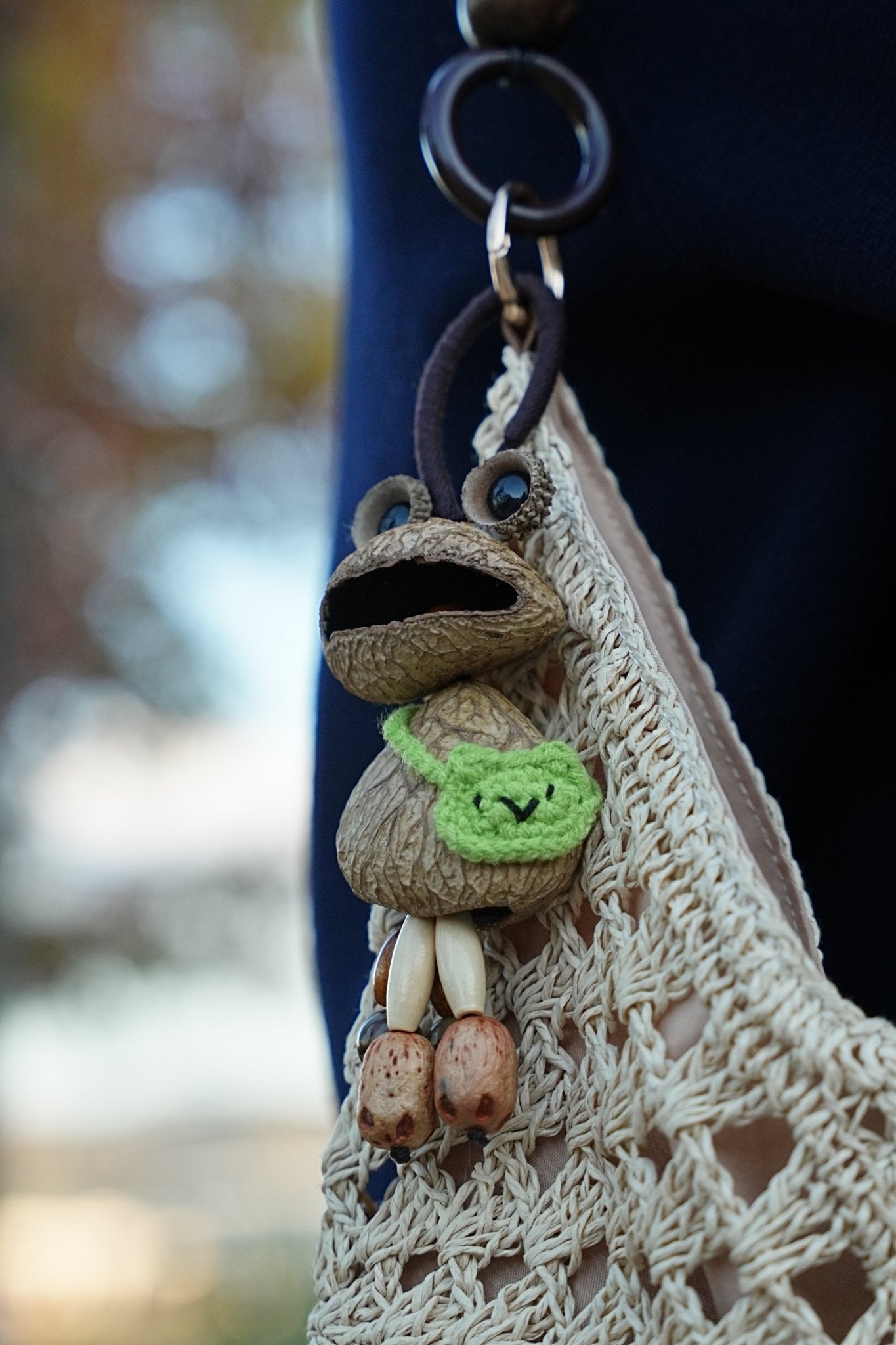 "The Wandering Frog" Seed Knit Charm