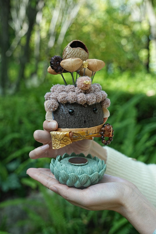 "Zen Master" Seed Buddha Doll