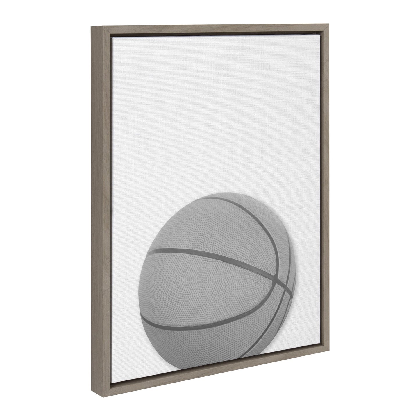 Sylvie Basketball Portrait Framed Canvas, Gray 18x24