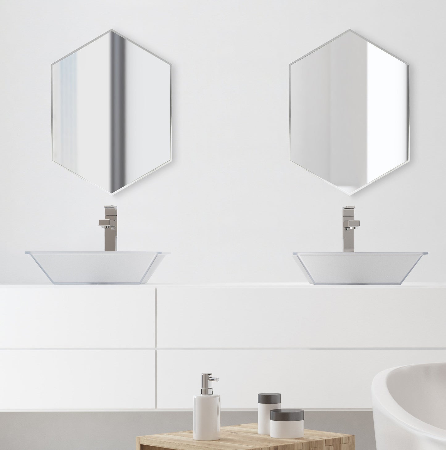 Rhodes Framed Hexagon Wall Mirror