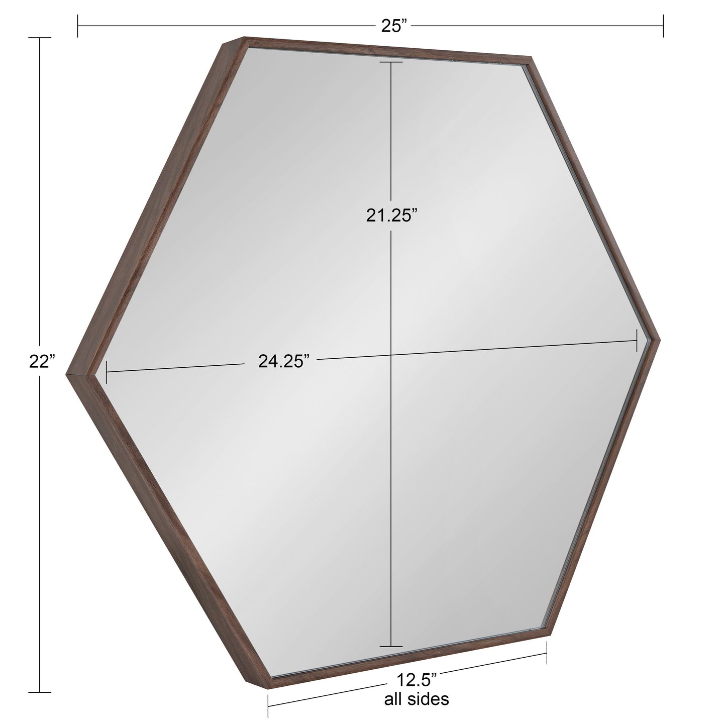Rhodes Framed Hexagon Wall Mirror