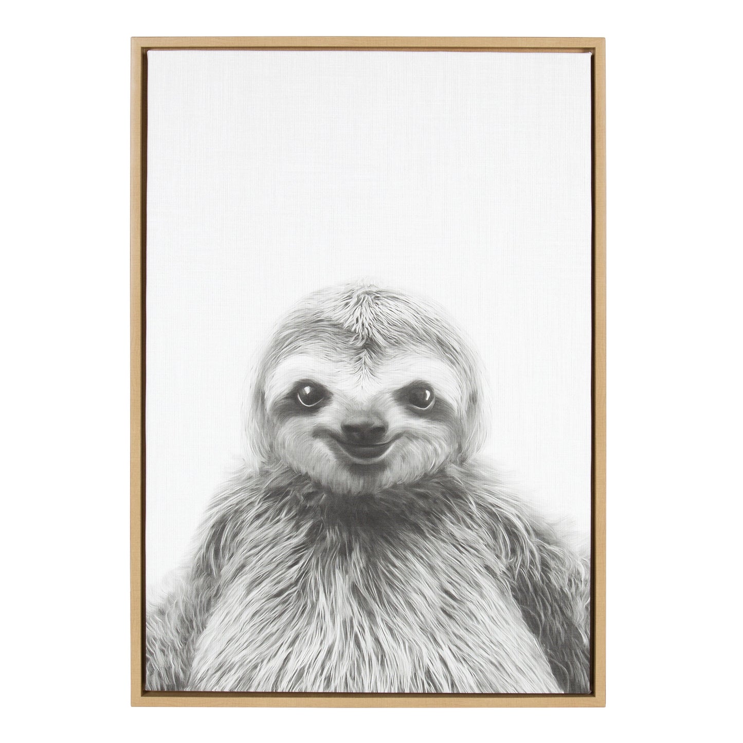 Sylvie Sloth Framed Canvas by Simon Te Tai