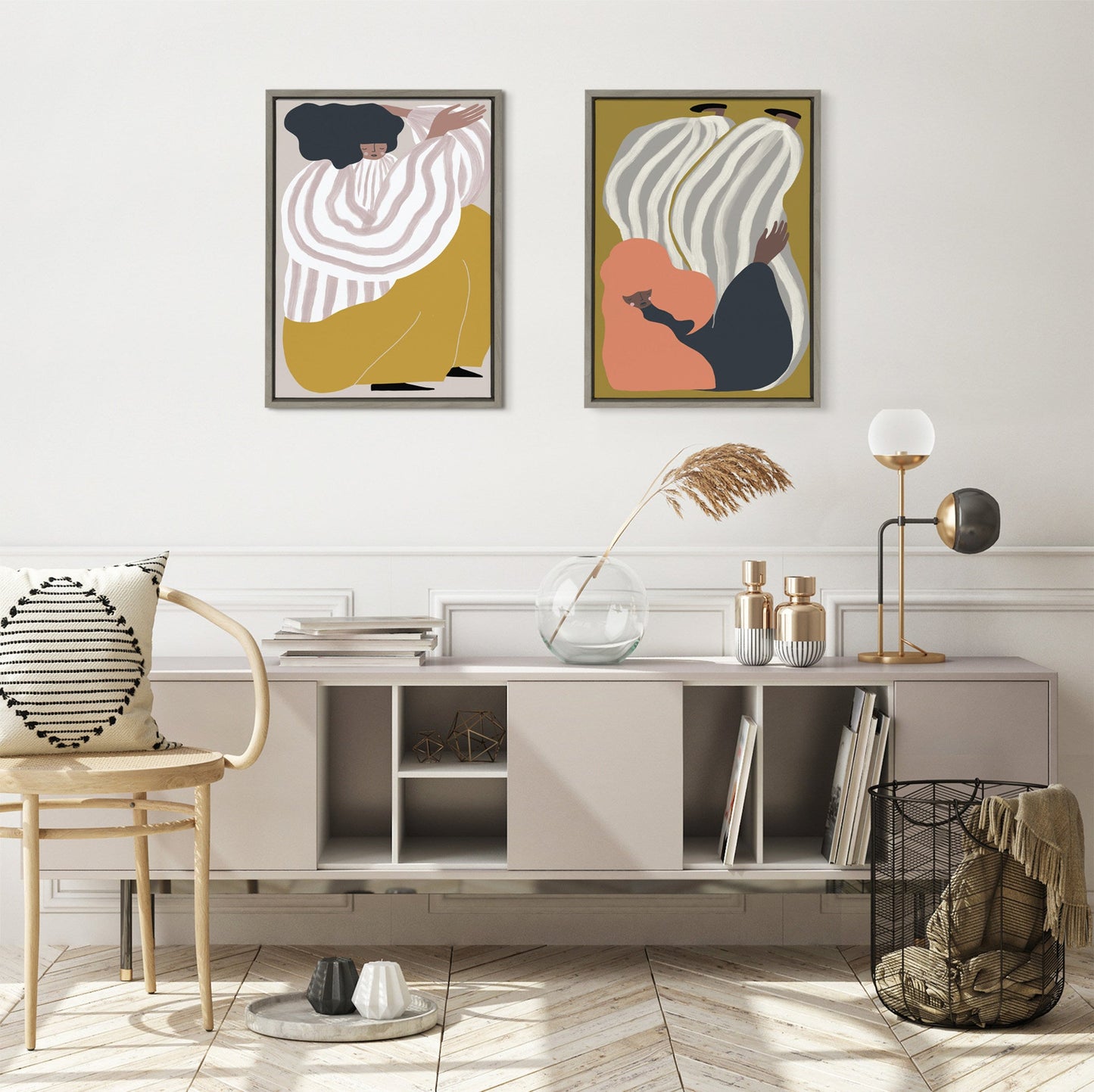 Sylvie Quarantine Series Portrait 1 Framed Canvas by Keely Reyes