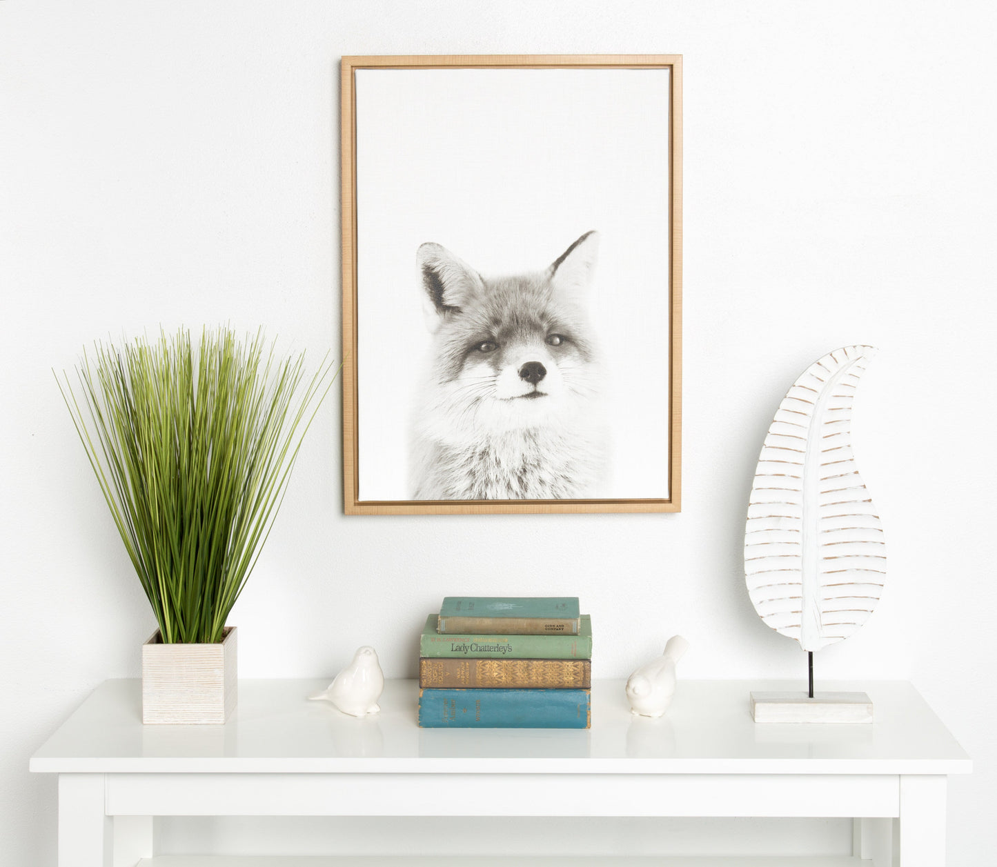 Sylvie Fox Portrait Framed Canvas by Simon Te Tai