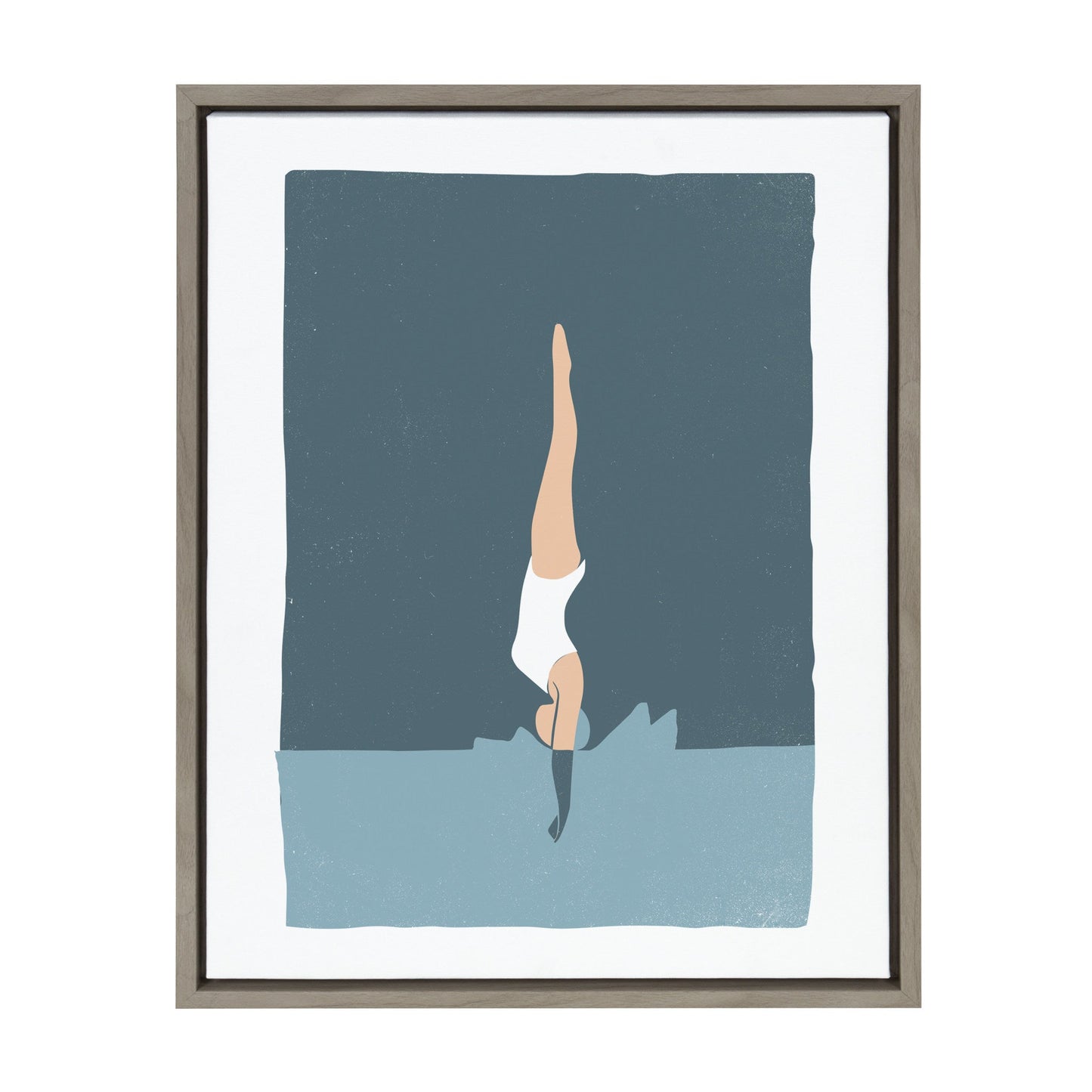 Sylvie Splash Framed Canvas by Rocket Jack