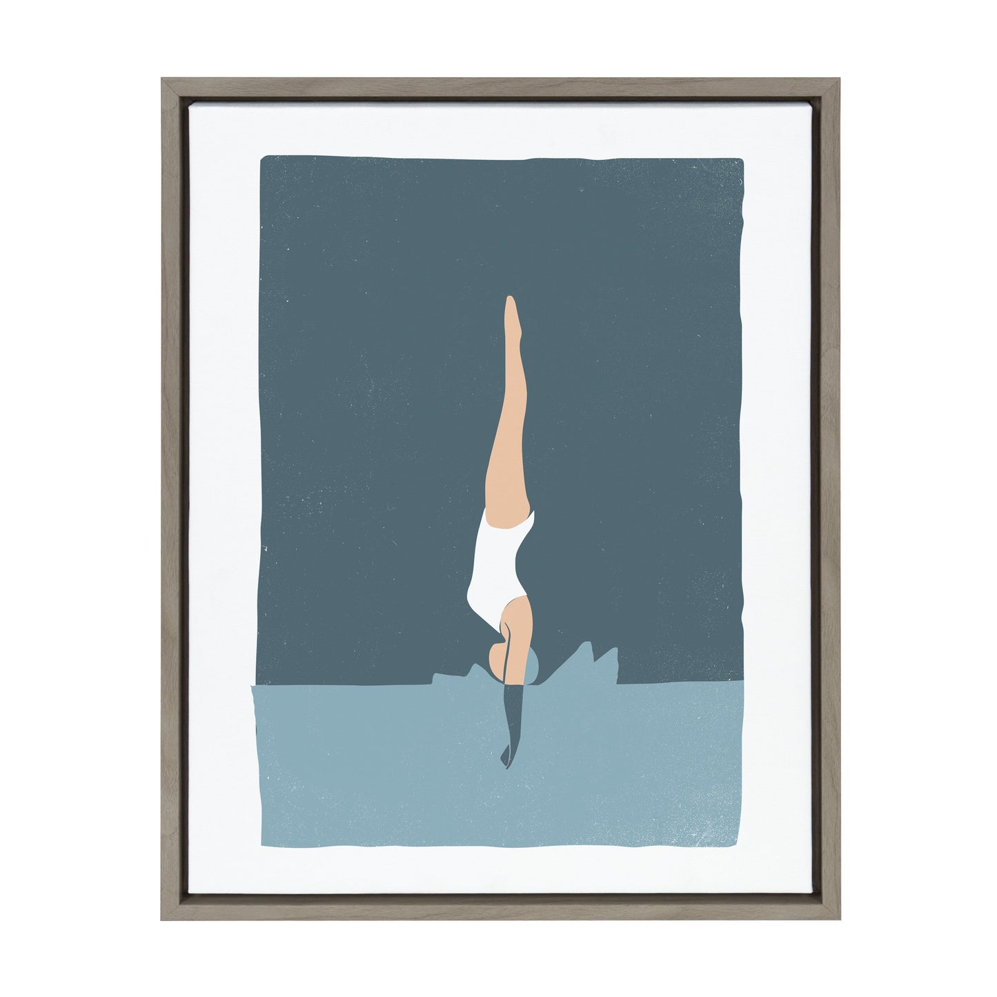 Sylvie Splash Framed Canvas by Rocket Jack